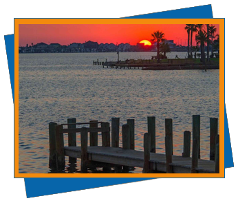 Sunset RV Park Fishing Pier on Galveston Bay